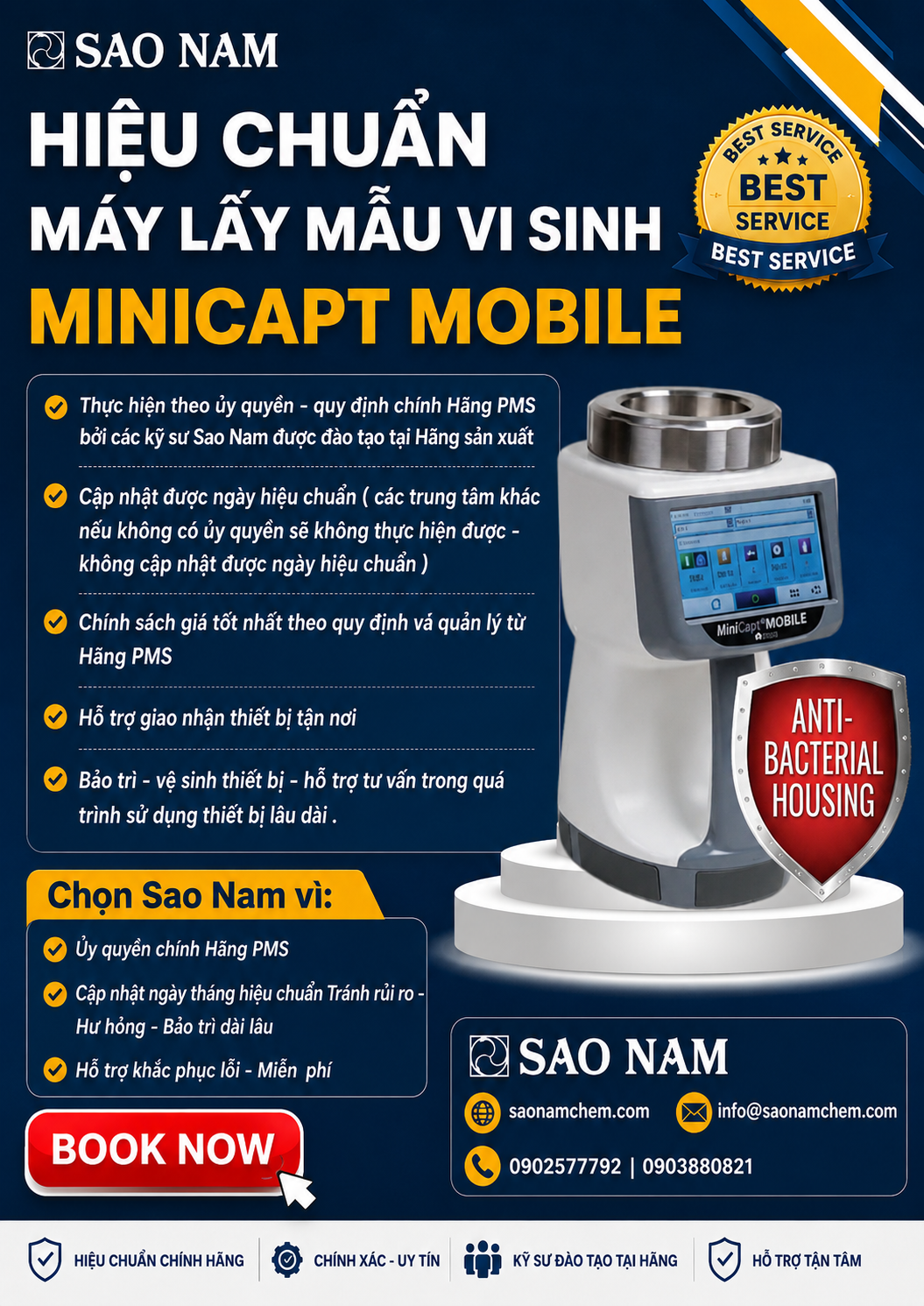 Hiệu chuẩn máy lấy mẫu vi sinh MINICAPT 100M 
